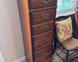#42 - $80 - Wood Lingerie chest 7 drawers 18Wx14Dx50T