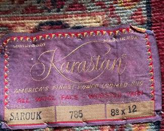 #19 - $400 - Karastan made in USA All wool rug Sarouk style 8'8x12