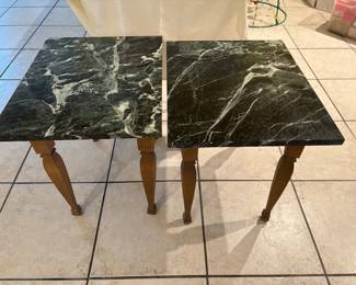  Marble top end tables 