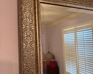 Large silver tone mirror