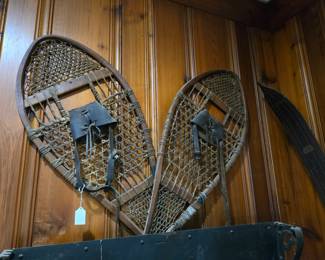 Vintage snow shoes