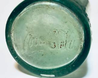 Straight sided Coca-Cola bottled in Winston, NC (1905-1920) bottom detail...