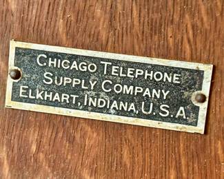 Antique Chicago Telephone Supply Co. wall phone (in tact) detail...