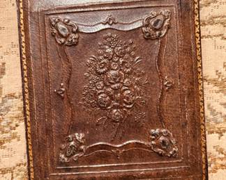 Civil War era ambrotype portrait of a woman with embossed case (detail)...