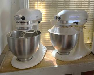 Here we have two KitchenAid mixers. Ready for some baking?