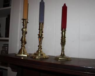 Vintage Brass Candle Holders