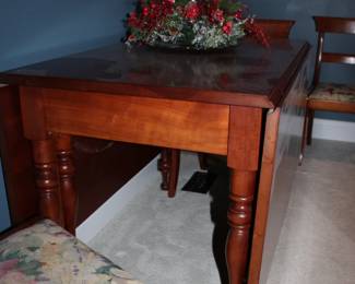 2 of 4 Antique Cherry Drop Leaf Tables
