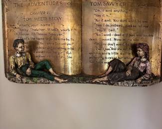 Unusual relief depicting Tom Sawyer