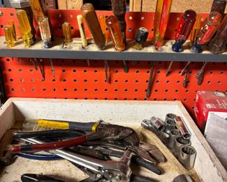 Various tools in the wood working shop
