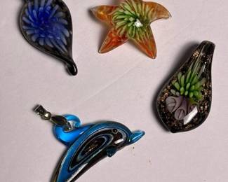 138 setoffourfloralanddolphinmuranost