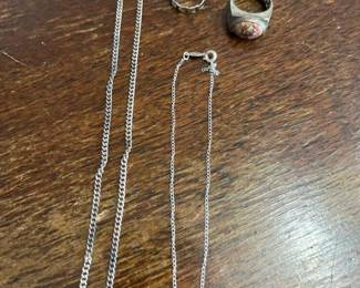 156 sterlingsilverlot2vintagechains2r