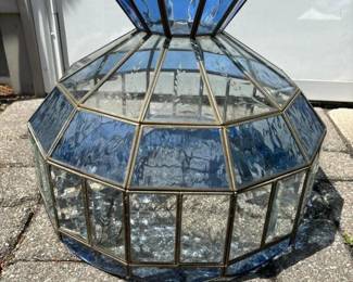 142 vintagestainedglasspendantlampshade