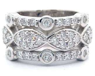 Luxe 1.35 Carat Diamond Triple Band Stack Ring