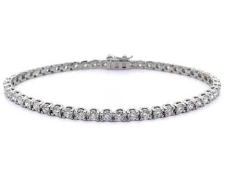 Classic 4 Carat Diamond Tennis Bracelet