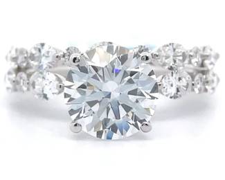 NEW! 4 Carat Diamond Two-Piece Matching Bridal Ring Set in 14k Gold