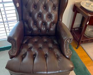 This overstuffed armchair just screams elegance.
