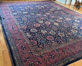 Red Persian Hand Knotted Wool Rug, 12'x15'