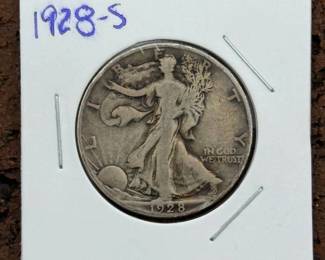 1928 S Walking Liberty Silver Half Dollar