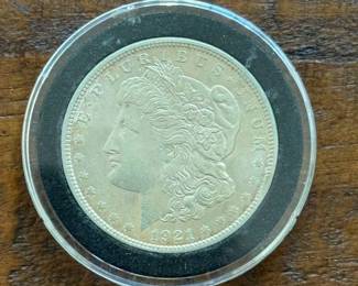 1921 Morgan Silver Dollar in an Airtite Holder