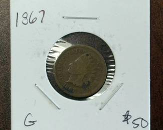 Key Date! 1867 Indian Head Cent