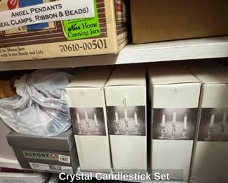 Crystal Candlestick Set