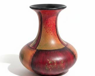 Decorative Ceramic Vase with Abstract Geometric Design