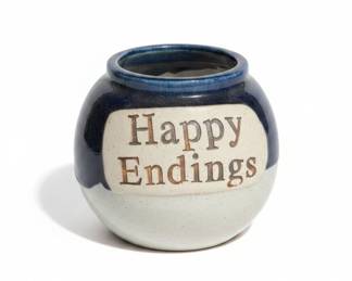 Happy Endings Ceramic Jar