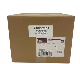 Christmas Gift Bags and Burgundy Centerpieces
