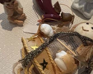 Nativity Scene Christmas Ornaments with Cherubs