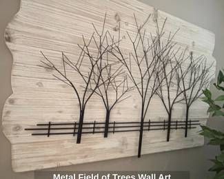 Metal Field of Trees Wall Art
