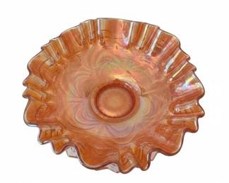 Carnival Glass Peacock Pattern Bowl