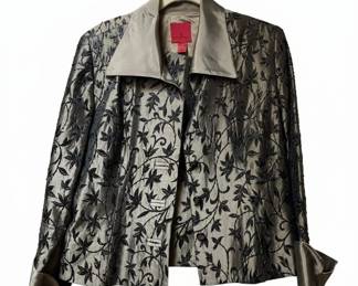 JS Collections Beaded Brocade Jacket
