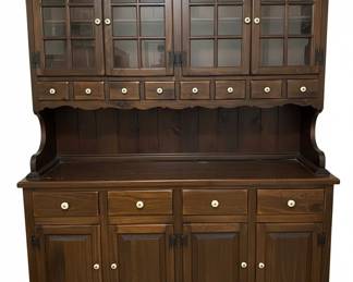 Vintage Ethan Allen Old Tavern Pine Hutch