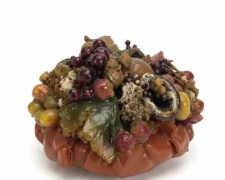 Fitz and Floyd Fall Harvest Cornucopia Figurine Cookie Jar
