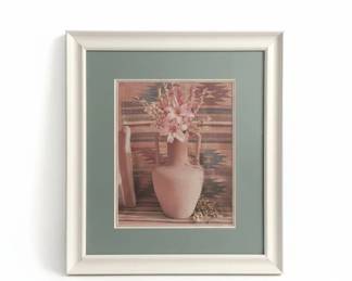 Framed Print of Still Life with Amphora and Flowers