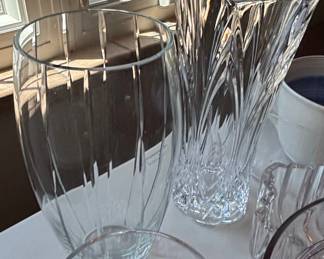 Waterford Marquis Crystal Vase and Mikasa Highball Glass Set
