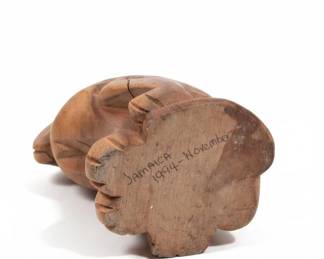 HandCarved Wooden Cat Figurine  Jamaica second image