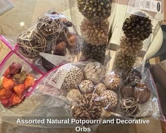 Assorted Natural Potpourri and Decorative Orbs
