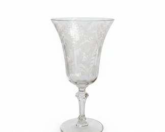 Etched Crystal Wine Glasses  Fostoria Navarre Pattern second image