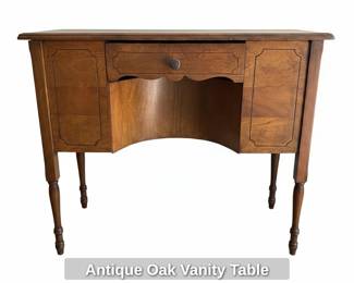 Antique Oak Vanity Table