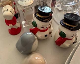 Vintage Snowman Salt and Pepper Shakers