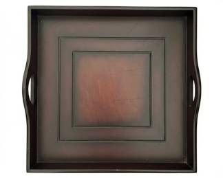 Mountain Woods Wooden Serving Tray with Cutout Handles