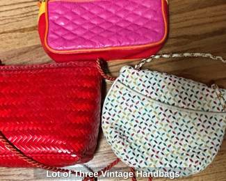 Lot of Three Vintage Handbags