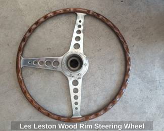 Les Leston Wood Rim Steering Wheel second image