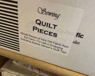 Vintage Quilt Pieces Box