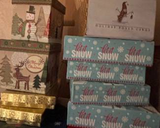 Holiday Gift Boxes full of Goodies and Holiday Cards