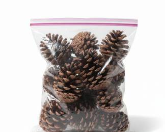 Christmas Storage Box with Pinecones and Artificial Greenery second image