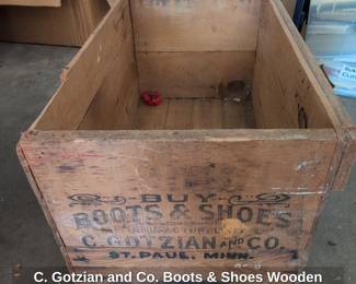 C. Gotzian and Co. Boots  Shoes Wooden Crate