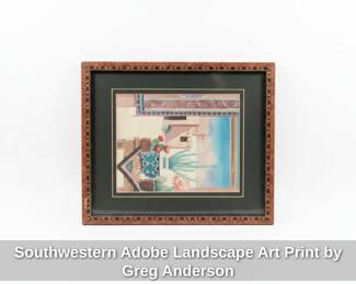 Southwestern Adobe Landscape Art Print by Greg Anderson