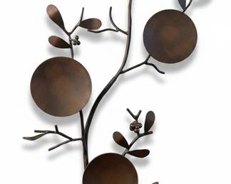 Metal Tree Branch Wall Sconce with Candle Holders